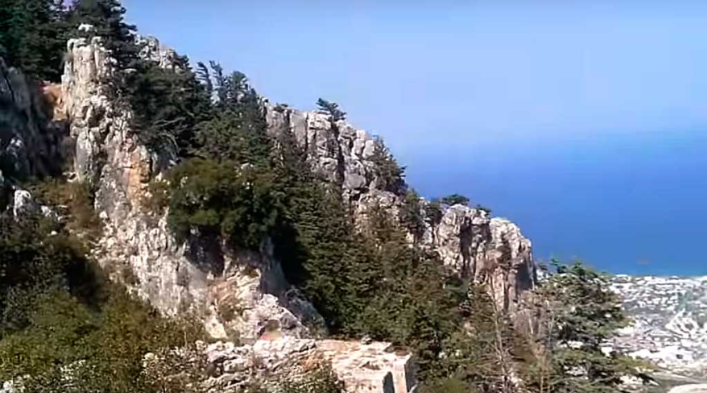 Rocky Mountains of Kyrenia, Cyprus Mountains and sea Girne - Kyrenia.