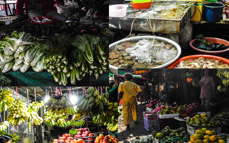 На рынке Сиануквиля, Камбоджа.