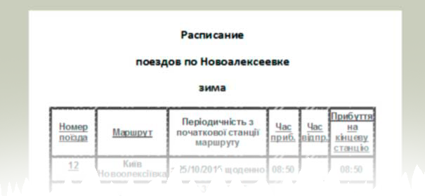 расписание движения поездов Новоалексеевка