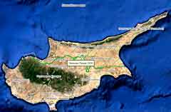 Карта Северного Кипра.