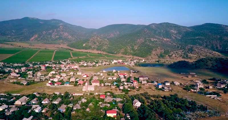 Село Веселое Судак с высоты.